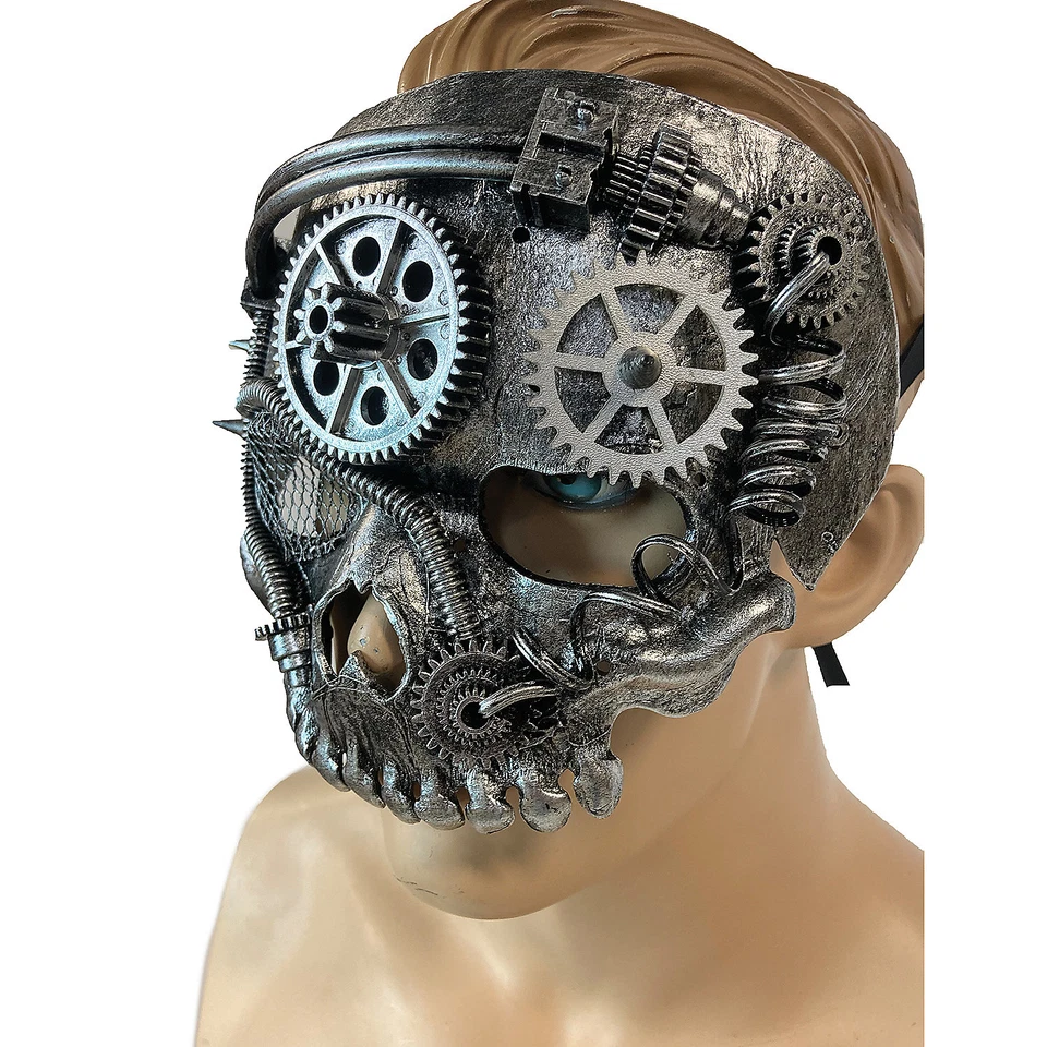 Steam Punk Mask-No Jaw Skeleto - Disguise - Image 3 of 3