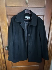 Calvin Klein Women's Black Size 14 Pea Coat