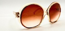 Vintage Foster Grant Brown Translucent Oval Sunglasses Frames USA