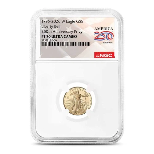 2026-W 1/10 oz Proof American Gold Eagle Coin NGC PF70 UCAM (Dual Date)