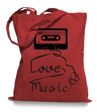 Loves Music - Jutebeutel Stoffbeutel Tragetas...