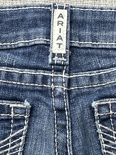 Ariat REAL Denim Bootcut Jeans Western Rodeo Equestrian Cowgirl Youth Girl 10 - Picture 6 of 8