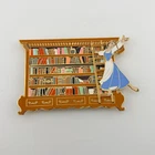 Disney Fantasy Pin Beauty and the Beast Belle Library Bookshelf Slider LE 100