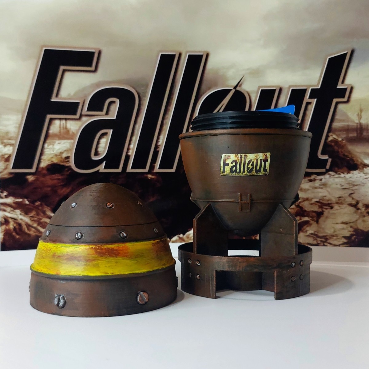 Fallout Series Mini Nuke 6 inches Replica Bomb & 10 Waterproof Sticker ...