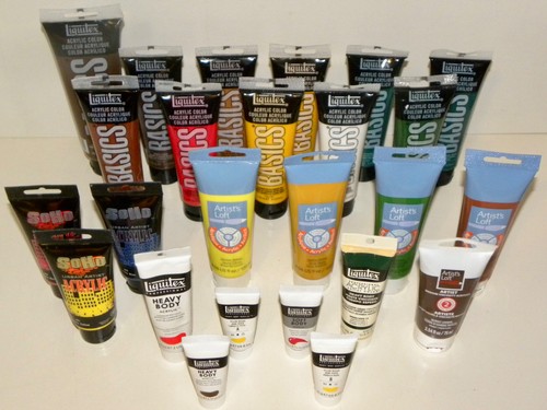 LARGE LOT ~ Liquitex Acrylic Paint ~ BASICS, HEAVY / SOFT BODY ~ Soho Urban, Etc