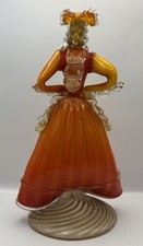 Vintage Italienische Murano Goldoni Stil Glas Tänzerin Figur. AVeM 70er Jahre. 