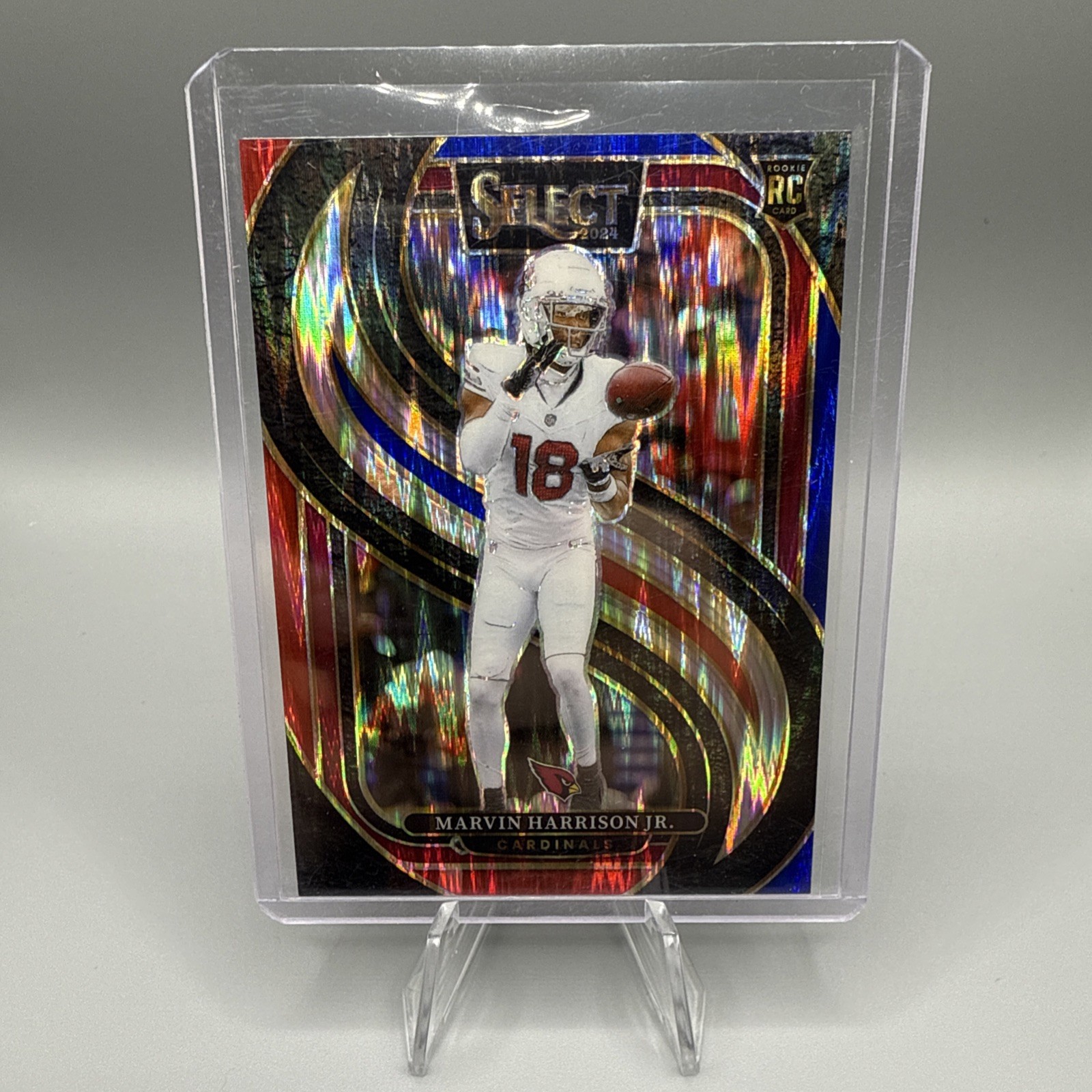 2024 Select Marvin Harrison Jr. Premier RC Red and Blue Prizm Shock #115