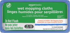 Wet Mopping Cloth Refills, 12 Count Fits Swiffer Sweeper Mop Heads