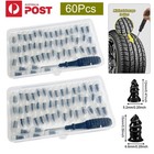 60*Car Tubeless Vacuum Tyre Puncture Repair Kit Screw PlugFix Nails Tire Patch~