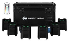 American DJ Element H6 Pak 6 RGBAW UV LED Outdoor Wireless DMX Wash Up-Lights