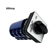 60 Amp Transfer Switch,Shore-Off-Gen Rotary Switch for RV,Motorhome,Truck,Boat