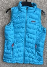 Patagonia Jacket Girls 2XL 16-18 Blue Down Sweater Vest Puffer Pockets 68226