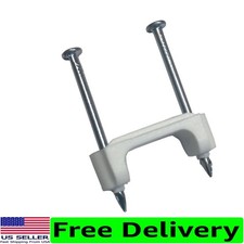 PS-1550T Insulated Cable Staples ½ Inch - 15 Pack, UV Resistant & Durable White