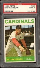 1964 Topps Baseball #332 Ray Washburn PSA 9