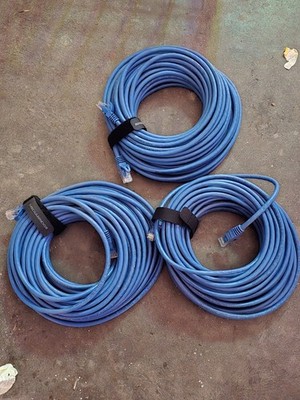 Cat6 Ethernet Cable 50 Ft Blue Set Of 3
