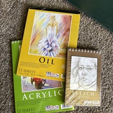 3 New/Sealed US Art Supply, Sketch/Oil/Acrylic Tablets