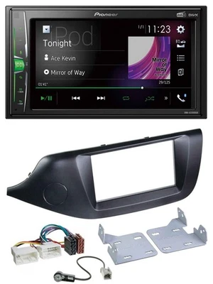 Pioneer 2DIN MP3 DAB USB Bluetooth Autoradio für Kia Ceed (ab 12) schwarz - Bild 1 von 4