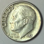 1955-P Roosevelt Dime 90% Silver U.S. 10c Coin Circulated as Pictured - 18