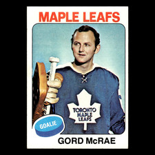 Gord McRae Rookie #203 1975 Topps Toronto Maple Leafs Hockey Card NHL EX. rookie card picture