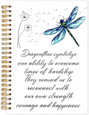 Dragonfly Inspirational Notebooks Journal, Motivational Journal for Women, Drago