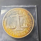 Vintage Silver Trade Unit Bullin 1 Troy oz .999 Fine Silver Round Trade Unit