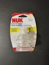 NUK Smooth Flow Silicone Nipples 6M Baby Controls pack of 2