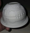 Vintage White bisque Bernardaud Limoges France Fairy Lamp Lithophane Of castles  — photo 5