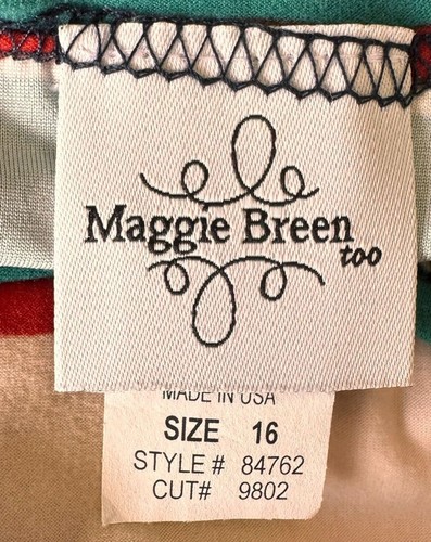 Vintage Maggie Breen Too Dress Girls 16 Striped Long Sleeve School Church EUC - Picture 12 of 12
