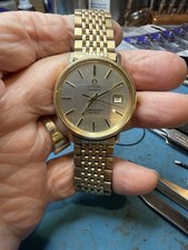 Mans Vintage Omega Quartz Watch 1342 Original Band Working 
