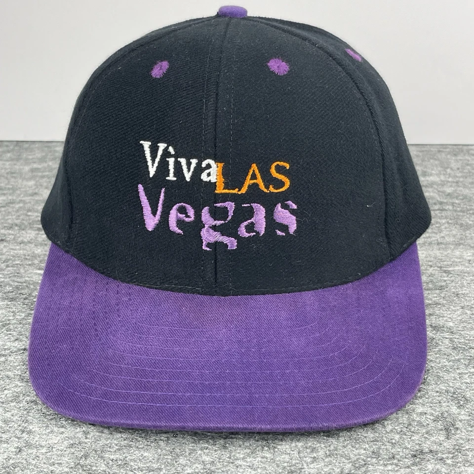 Gorra Hard Rock Viva Las Vegas Hotel Púrpura Restaurada Vintage Logo Bordado Foto 3 de 4