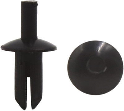 40Stück 5mm Durchmesser Loch Schwarz Plastik Nieten Spritzenschutz Retainer Clip