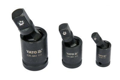 YATO YT-10643 Schlaggelenksatz 1/4'', 3/8'', 1/2'' 3 Stück.