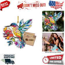 Hummingbird Christmas Ornament - Suncatcher Ornament - Xmas Bird Lover Gift
