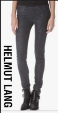 HELMUT LANG LAMB LEATHER STRECH LEGGINGS SZ 02