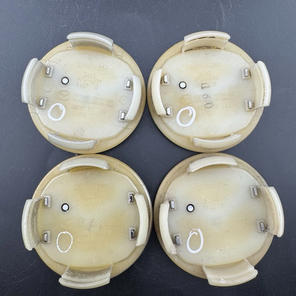 Mazda CX-3 CX-5 CX-9 3 6 MX-5 Miata Wheel Center Caps BBM2 37 190 Silver 2010-23 - Image 4 of 4