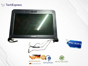 Toshiba NB200 Display komplett 10.1" LCD Deckel Scharniere Kamera Bluetooth #101