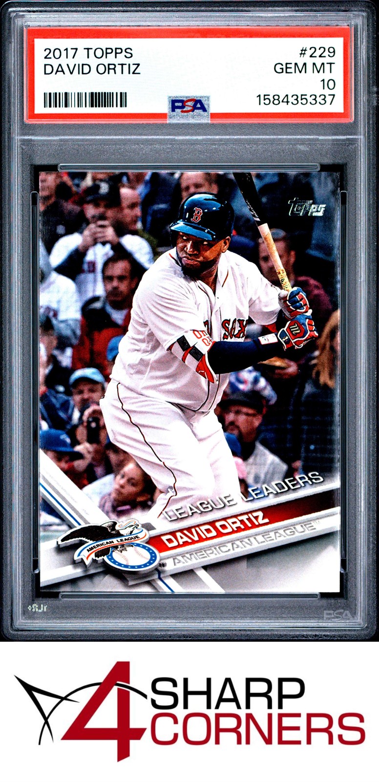 2017 TOPPS #229 DAVID ORTIZ RED SOX HOF PSA 10 view 1
