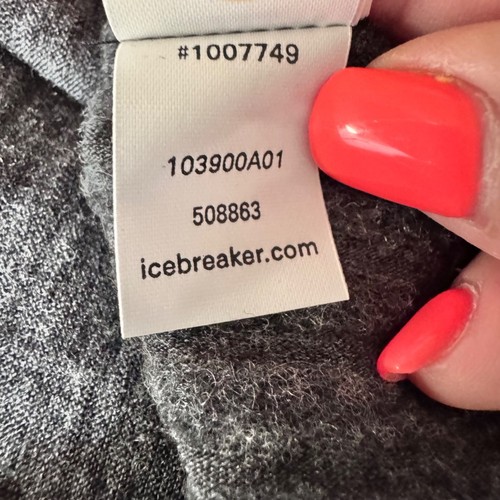 Icebreaker Womens Merino Wool Blend Descender Full Zip Jacket XL Heather Black - Picture 6 of 12