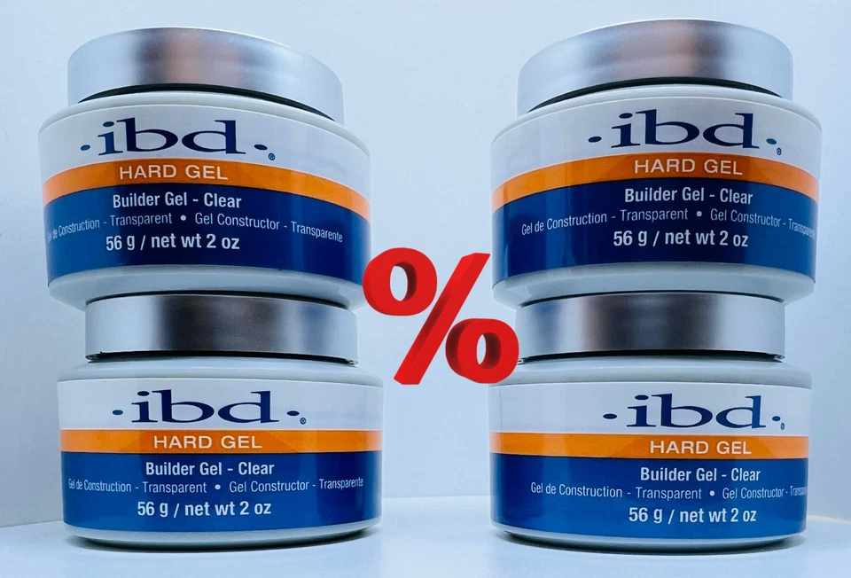 4 x IBD Builder Gel Clear gel de construcción 56 g nuevo producto original *oferta*