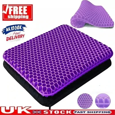Honeycomb Breathable Gel Seat Cushion Cooling Double Thick Egg Sitting Pad Mat