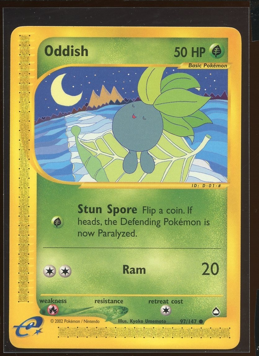 Oddish Common 97/147 Ex/NM E Series Aquapolis Pokemon