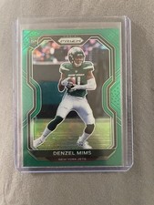 2020 Panini Prizm - Rookie Denzel Mims #355 Green Prizm Color Match (RC)