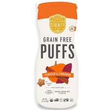 Serenity Kids Pumpkin Cinnamon Puffs Organic Baby Snacks Pack of 6 15 Ounce