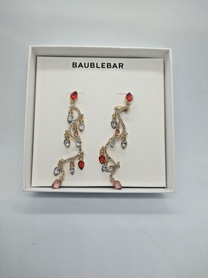 BaubleBar Season To Sparkle Kristall baumelnde Weihnachtsbeleuchtung Ohrstecker Neu mit Etikett!