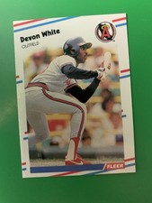 1988 Fleer Glossy Devon White California Angels #506