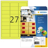 Herma Universal-Etiketten Special, 63,5 X 29,6 Mm, Neon-Gelb 1 Bis 40 Stk