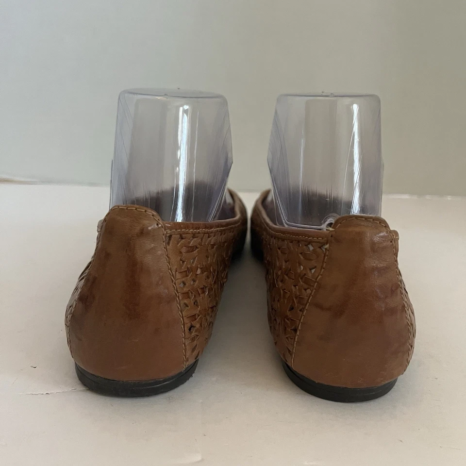 Capezio Mujer Cuero Tostado Brasil Clásico Perforado Plano Puntera Almendra Talla 10 Foto 4 de 4