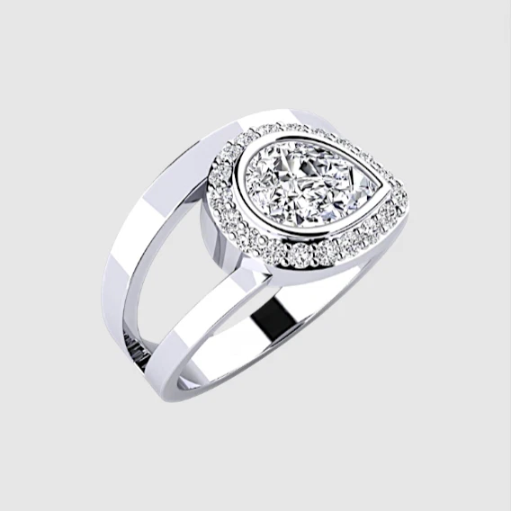 IGI Certified Lab Grown Diamond Engagement Ring 1.28 ct Oval Cut 14k White Gold - Image 4 of 4
