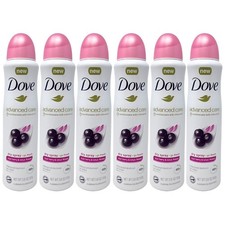 6x Dove Advanced Care Antiperspirant Dry Spray, Acai Berry  Lotus Flower, 3.8oz
