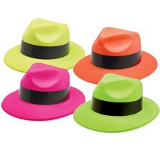 Neon Gangster Hats Assorted dozen